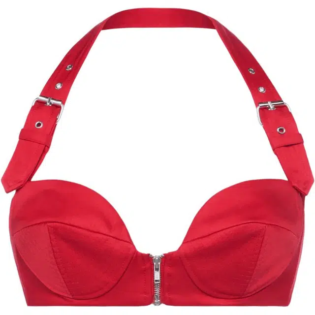 Khy x Dilara Findikoglu SS25 Satin Zipper Bralette
