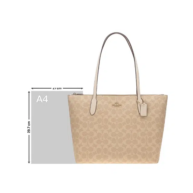 COACH Zip Top Tote 30 Logo Tote