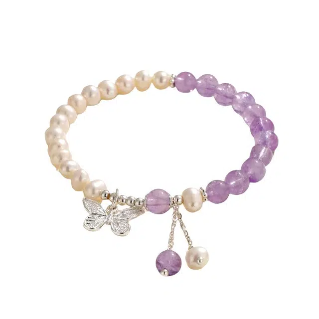 迈奇的礼物 招财旺财转运新中式国潮文艺清新甜美白月光复古小众高级气质优雅百搭高颜值爆款处理 紫水晶 手串 女款