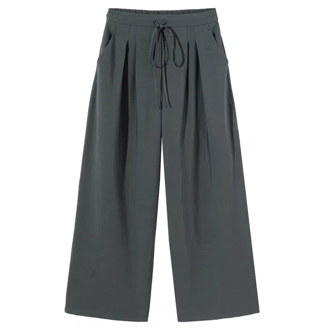 区区欧阳 高腰薄款宽松阔腿休闲裤 女款