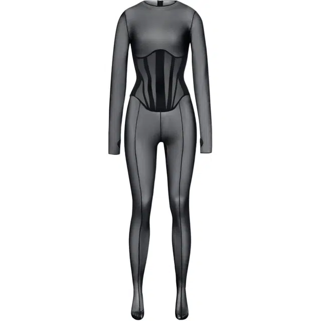 Khy x Dilara Findikoglu SS25 Mesh Corset Catsuit