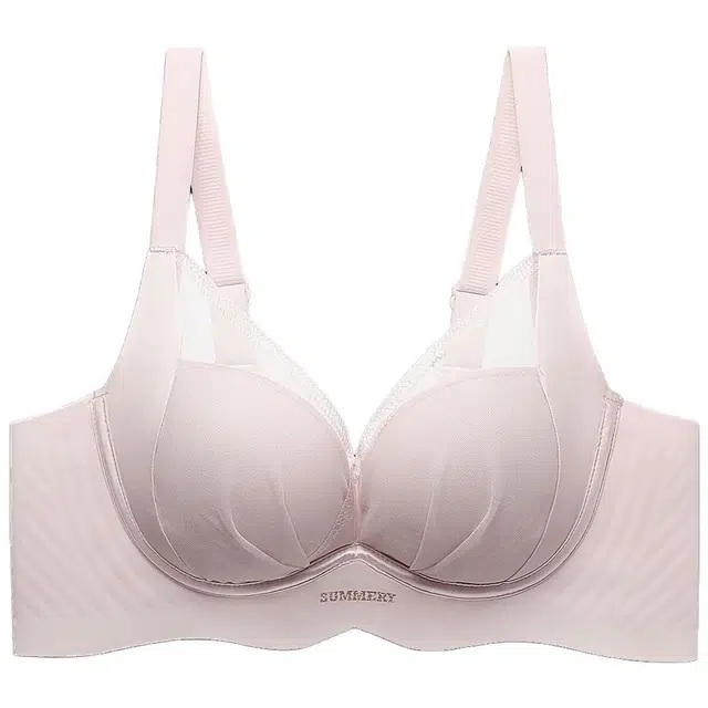 润微 小胸聚拢显大调整型无痕内衣缎面收副乳提拉防下垂无钢圈文胸 女款