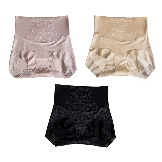 二三二三 透气吸汗防夹臀不卡档无痕亲肤柔软抑菌舒适裸感高腰高弹短裤新中式典雅知性纯欲性感时尚百搭内裤 女款