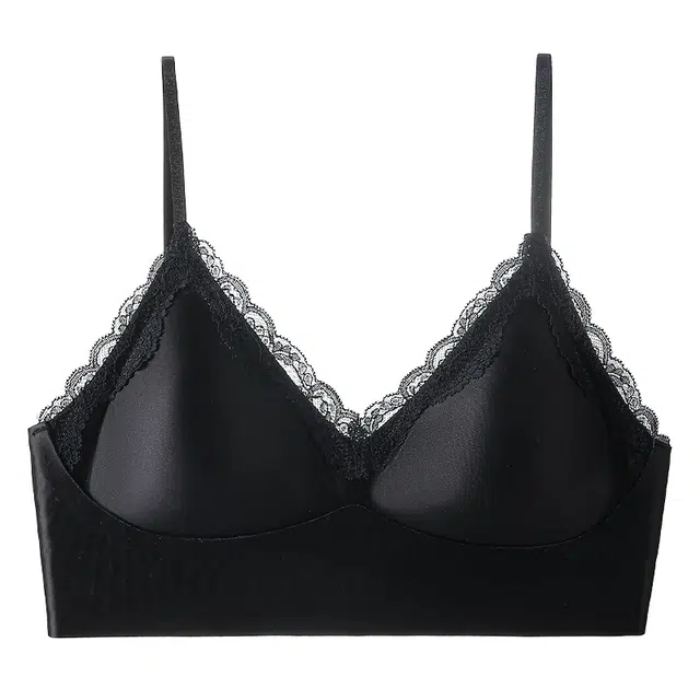 二三二三 透气吸汗聚拢有型防下垂亲肤柔软无痕舒适侧收副乳纯欲美背性感蕾丝时尚百搭优雅文胸 女款