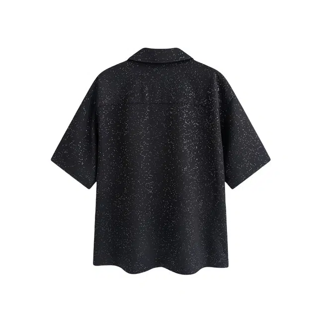 加荣 高级设计感古巴领夏季薄款透气百搭上衣服韩版潮流穿搭垂感短袖衬衫 男女同款