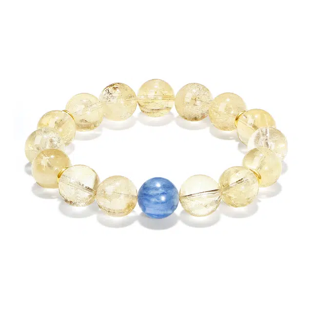 普陀山文创 财富自由精致小众设计财星高照高级感转运聚财纳福蒸蒸日上#好运 黄水晶 手串 男女同款情侣款