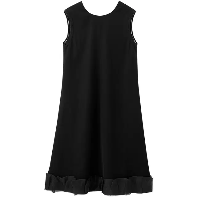 太平鸟 氛围感宽松公主裙子短裙圆领无袖连衣裙 女款