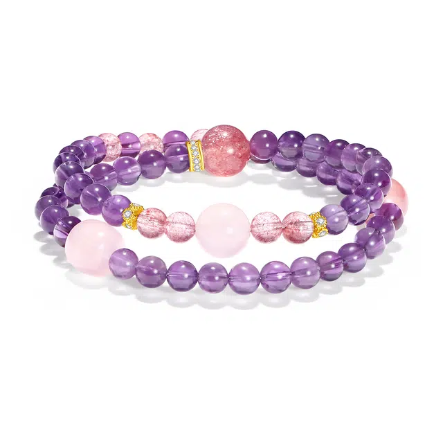 【普陀山官方已过香】 普陀山文创 九紫离火国潮精致高级感姹紫嫣马能量磁场气质显白转运手饰#好运 紫水晶 手串 男女同款情侣款