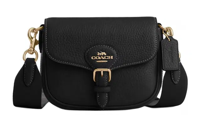 COACH Amelia Small Saddle Bag Black