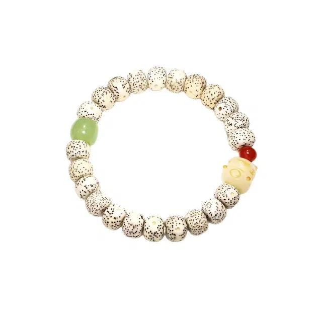 嫒柯 国潮新中式轻奢高级文玩盘玩八方来财财源广进佛珠诸事顺心招财纳福念珠复古风文艺风#好运 星月菩提 手串 男女同款情侣款