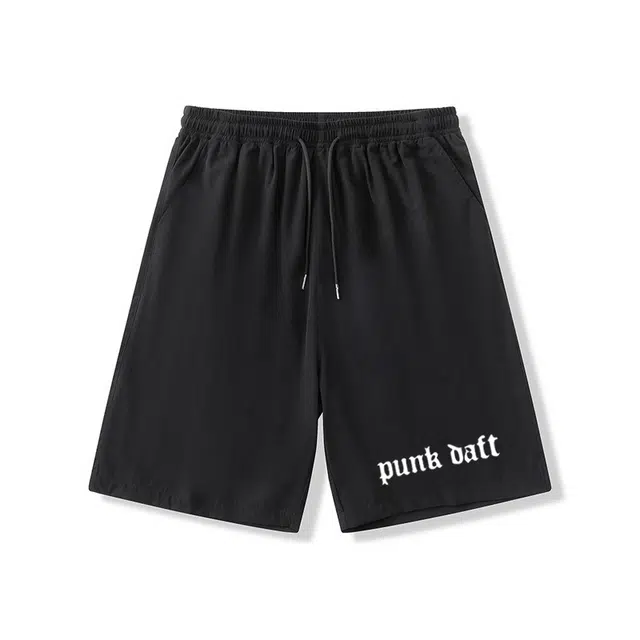 乱步 学生夏季凉感外穿简约字母速干宽松五分裤休闲短裤 男女同款