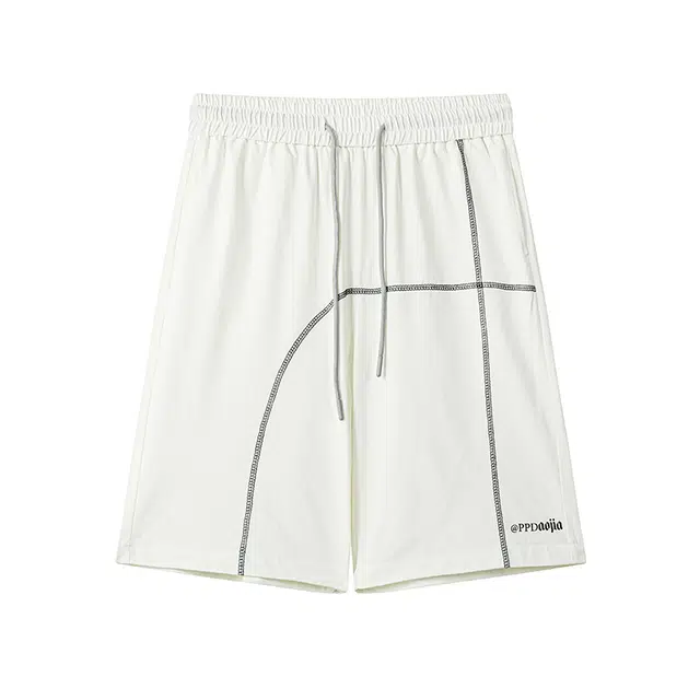 拓菲 直筒多巴胺条纹沙滩男美式宽过膝冰丝速干休闲短裤 男女同款