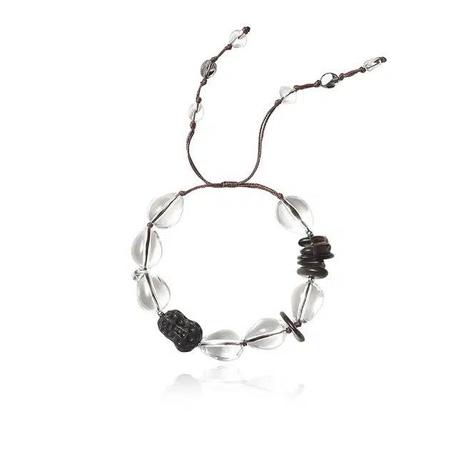 【好事发生】 慕阳 新中式国风复古经典花生小众设计高级感 诸事顺遂 平安喜乐转运珠气质优雅日常百搭好运合成/人造 茶晶 手链 女款