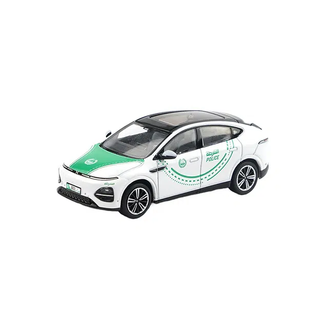 拓意 警车套装 附带人偶 合金 仿真汽车 微缩小比例车模 成品模型