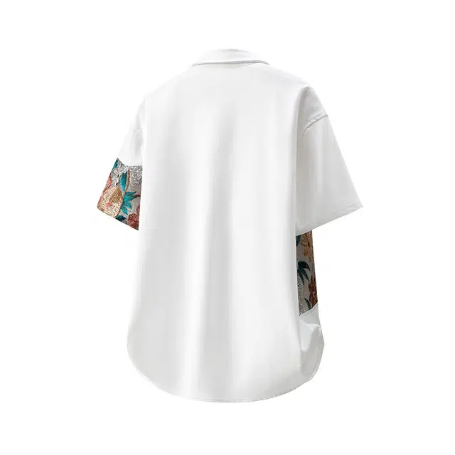 加荣 中国风高级感痞帅薄款透气青少年百搭国潮流刺绣短袖衬衫 男女同款