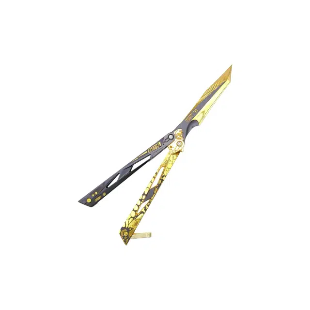 智创佳 影锋蝴蝶甩刀 金属暗黑武士甩手刀练习玩具训练道 成品模型