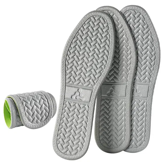 足印部落 夏季吸汗透气艾草防臭 软弹舒适防滑久站不累脚 抗菌面料 鞋垫 男女同款情侣款