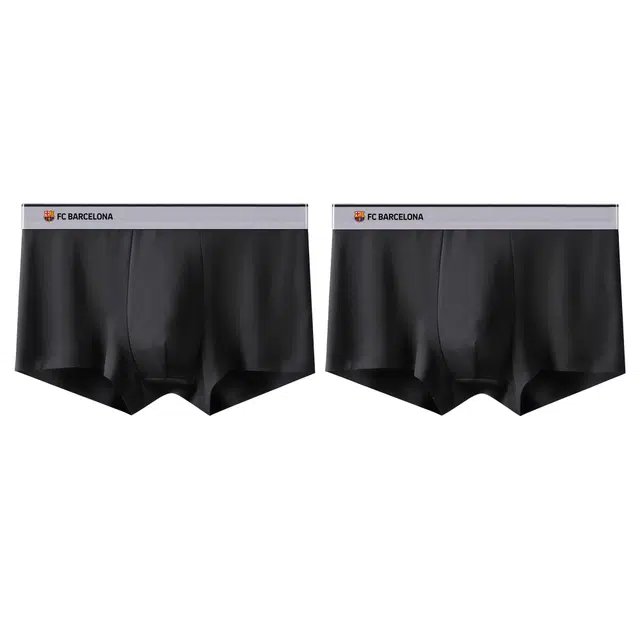 巴塞罗那足球俱乐部 柔软舒适透气吸汗纯色内裤 男款 组合装