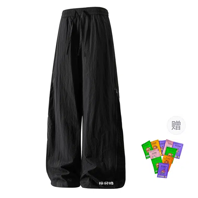 梓润格 美式复古时尚无性别主义潮流简约小个子显高版老钱风松弛感健身通勤两穿微弹不皱设计感氛围感透气百搭经典裤子休闲裤 男女同款