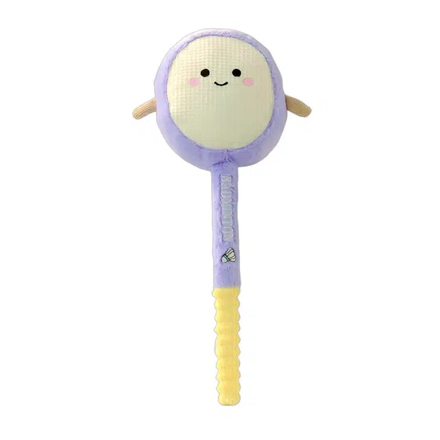 涩购 运动羽毛球拍 仿真趣味 玩偶周边