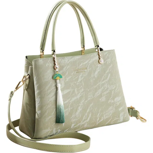 威蒙 高级感时尚气质百搭妈妈包 人造革 单肩斜挎手提包 女款 多色