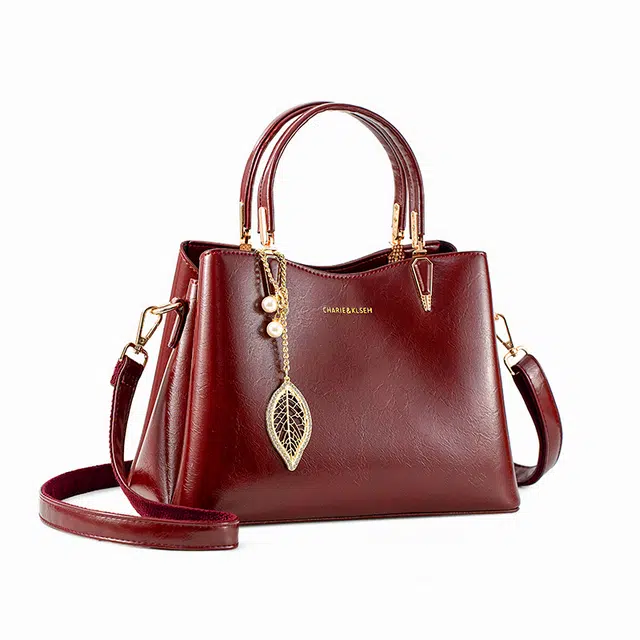 维尼奥 时尚气质优雅通勤简约百搭休闲 合成革 手提包 女款 红色