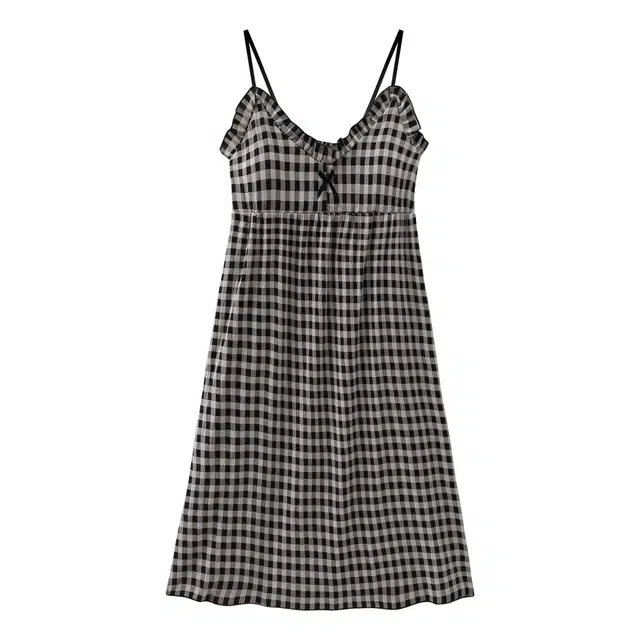 顶瓜瓜 带胸垫舒适休闲时尚无袖家居服睡裙 女款