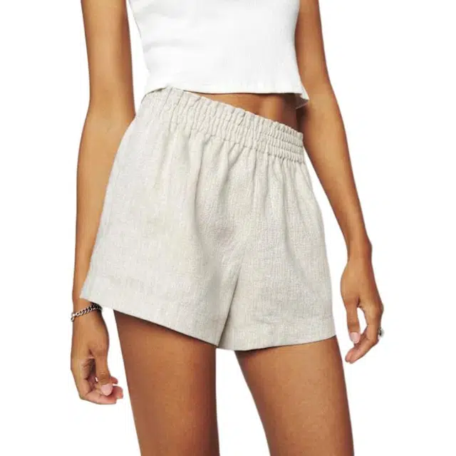 REFORMATION Mila Linen Short