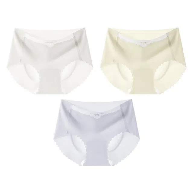 莫代尔 透气简约百搭亲肤内裤无痕不磨腿中腰三角内裤高弹舒适柔软冰丝短裤 女款