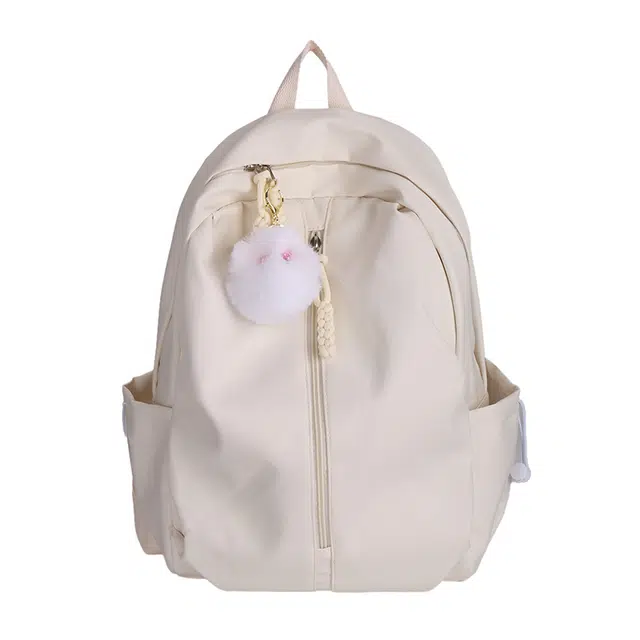 帕克熊 清新纯色轻便学生上课日常小众简约学院风 尼龙 双肩包 女款 多色