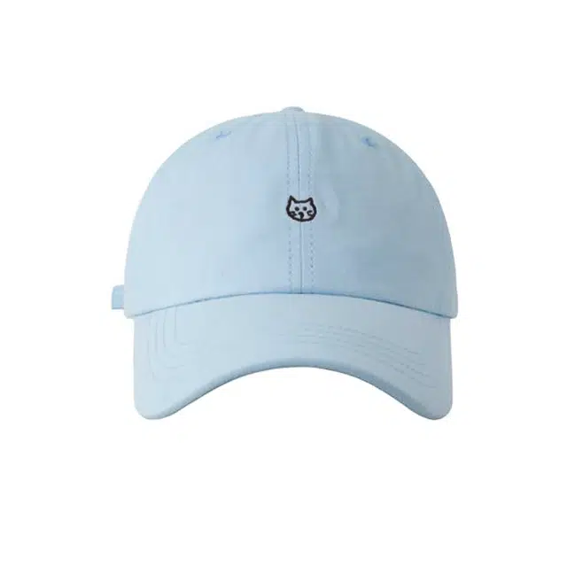 艾佳微 萌趣猫猫刺绣户外露营登山游玩高颜值防晒遮阳透气 棉 鸭舌帽 男女同款情侣款