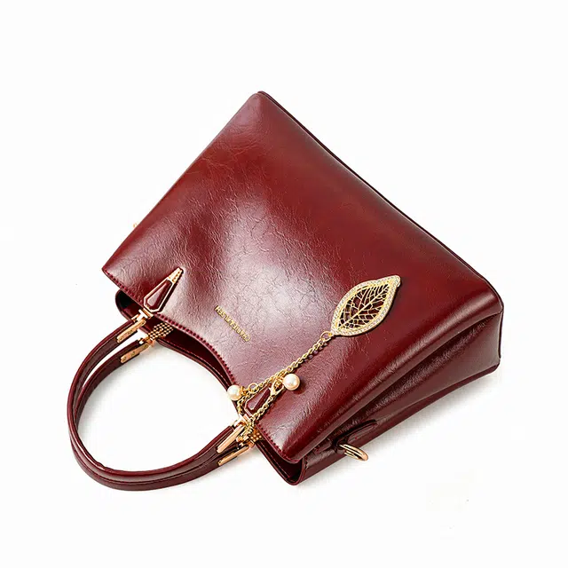 维尼奥 时尚气质优雅通勤简约百搭休闲 合成革 手提包 女款 红色