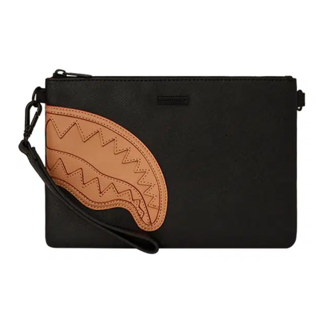 SPRAYGROUND Classic PVC Envelope Clutch Black Brown