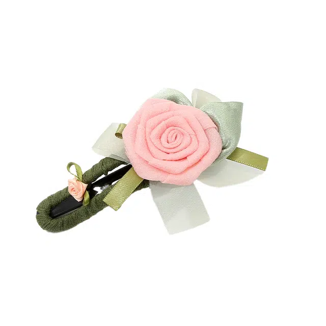 如花梦 法式网纱山茶花氛围感 布艺 发夹 女款