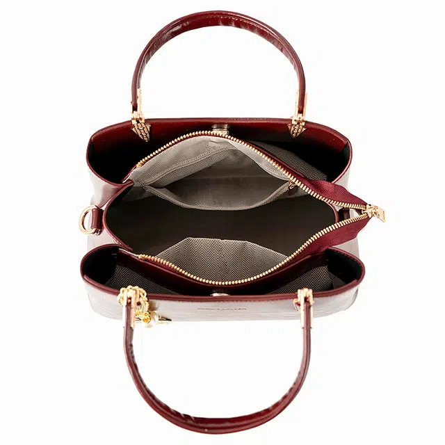 维尼奥 时尚气质优雅通勤简约百搭休闲 合成革 手提包 女款 红色