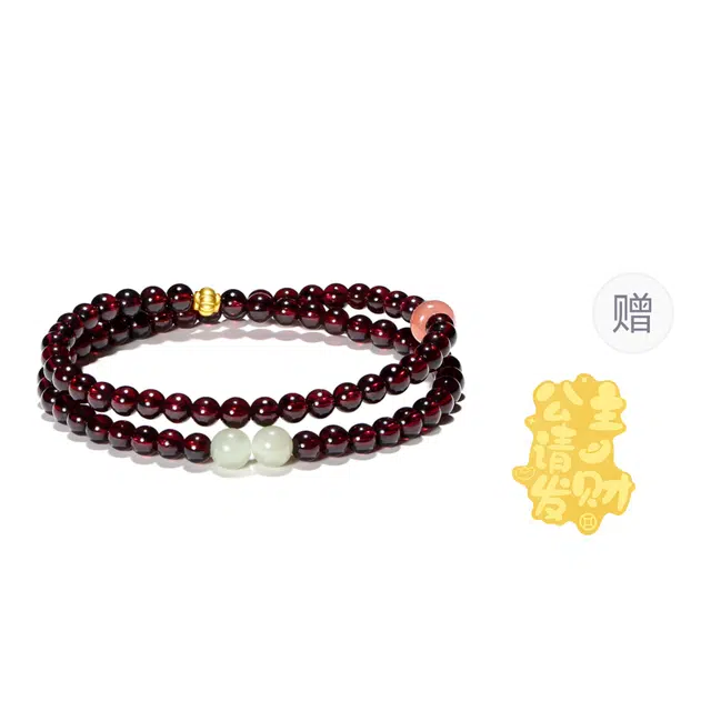 水贝 醉红颜 国风新中式 精致高级感好运设计时尚 百搭日常通勤#好运天然石榴石手串 女款