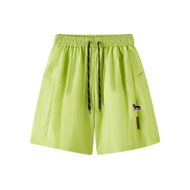 拓菲 腊肠狗刺绣运动夏季薄款阔腿速干冰丝五分休闲短裤 男女同款