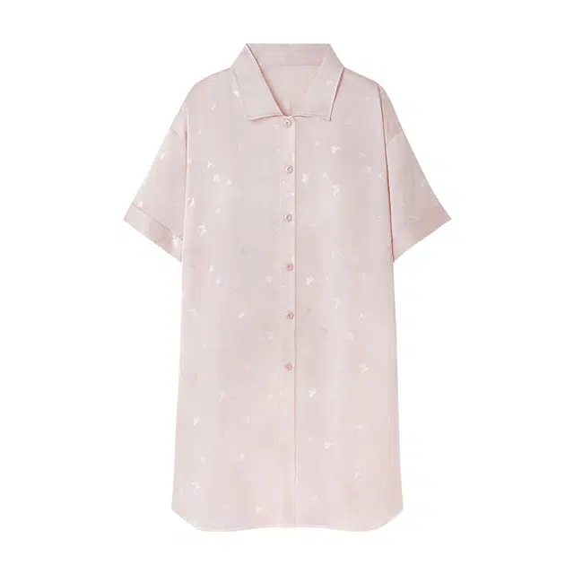 欧诗帛 冰丝凉感短袖韩版带胸垫甜美家居服可外穿睡裙 女款