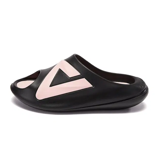 匹克 态极小胖拖 休闲百搭 防滑防磨减震一字拖鞋 男女同款 黑粉色