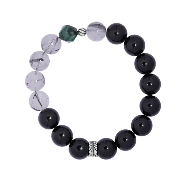 【上岸必备】 艾卡拉 复古简约小众高级设计感几何型国风设计处理 黑曜石 手串 男女同款情侣款