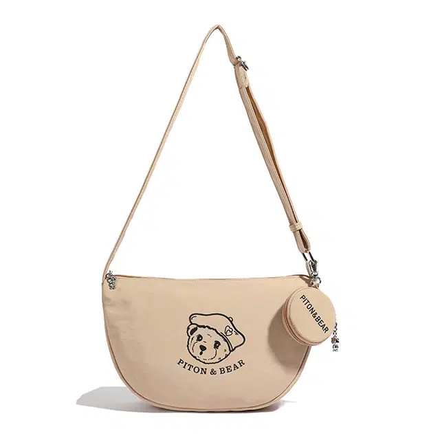 北包包 百搭时尚卡通图案通勤大容量 布 单肩包 常规 女款 多色