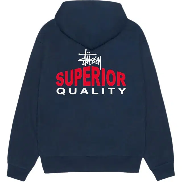 Stussy SS25 SUPERIOR QUALITY ZIP HOODIE logo