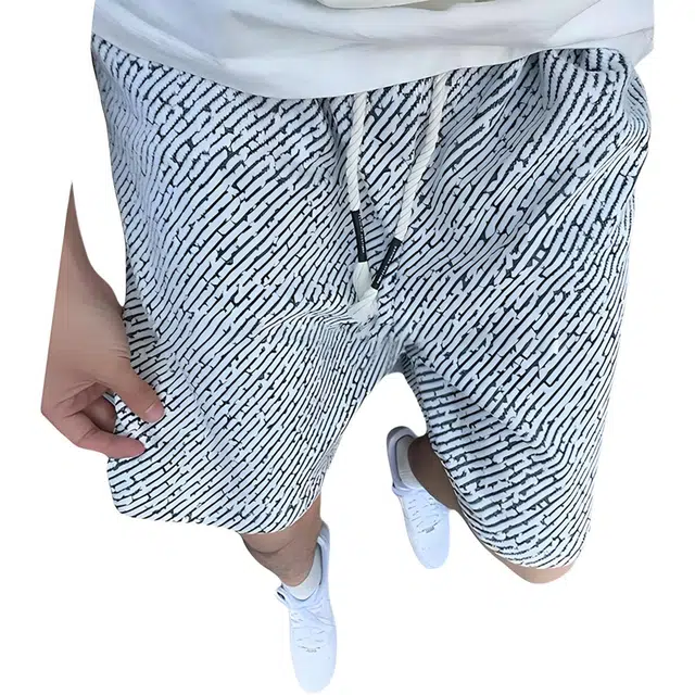 徐百货 美式高街斑马纹小香风运动潮流高级感痞帅夏季休闲短裤 男女同款