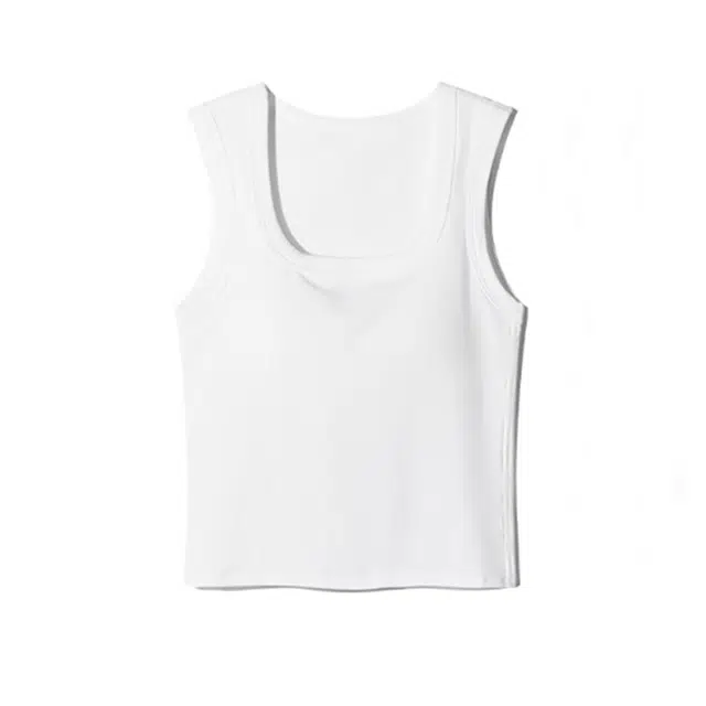 黑恐龙 纯色吊带外穿内搭遮副乳宽肩带工字上衣背心 女款