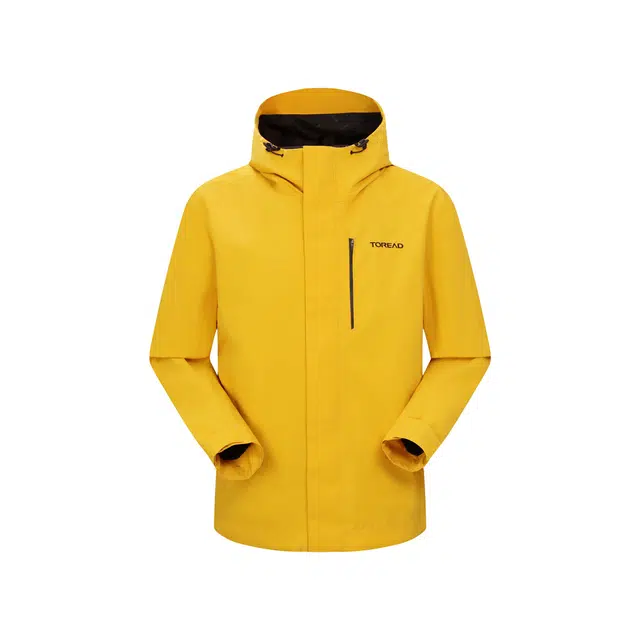 探路者  纯色简约时尚舒适合身百搭连帽长袖  都市生活/旅游/通勤徒步旅行 防水透气冲锋衣 男款