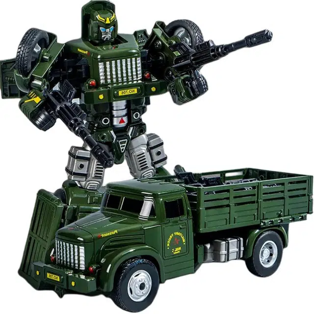 格薇拉 机器人变形玩具机甲关节可动 卡车变形汽车战士 成品模型