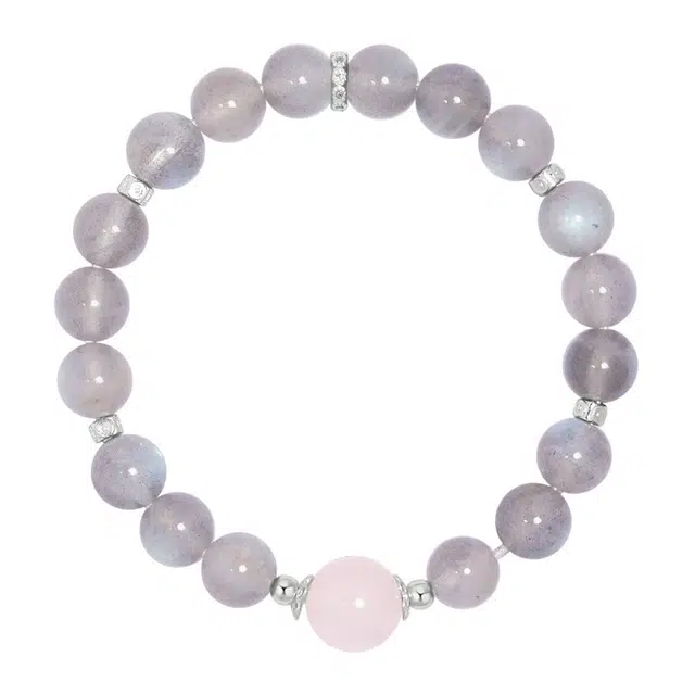 【旺桃花 接财运 转运珠】 艾卡拉 灵玥双生新中式上岸水逆国风设计处理 粉水晶 手串 男女同款情侣款