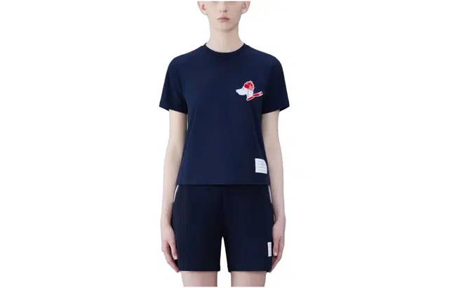 THOM BROWNE SS24 Festive Jersey Short Sleeve Button Hector Tee T