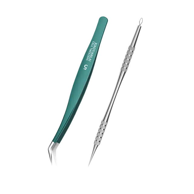 小天籁 高精密粉刺针挤痘痘工具 清洁脂肪粒镊子 美容院细胞夹黑头超细夹子