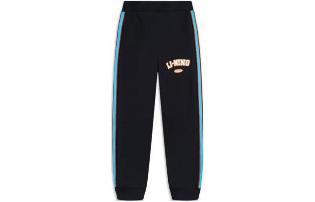 李宁儿童 童装 运动潮流系列 字母印花束脚运动休闲裤 女童